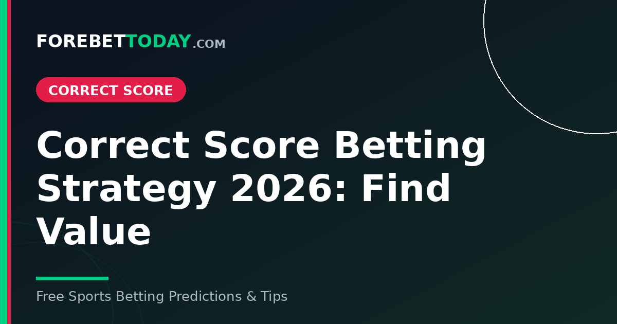 Correct Score Betting Strategy 2026: Find Value