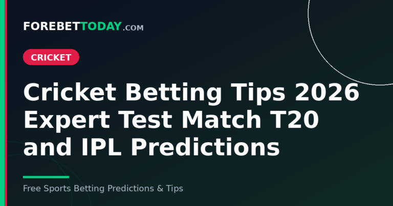 Cricket Betting Tips 2026 Expert Test Match T20 and IPL Predictions