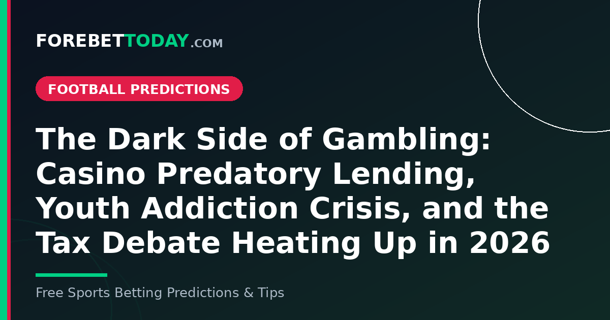 The Dark Side of Gambling: Casino Predatory Lending, Youth Addiction Crisis, and the Tax Debate Heating Up in 2026